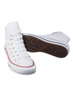 CONVERSE Кеды кожа унисекс высокие (Vietnam) 14694 Белый с красной полосой