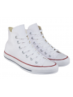 CONVERSE Кеды кожа унисекс высокие (Vietnam) 14694 Белый с красной полосой